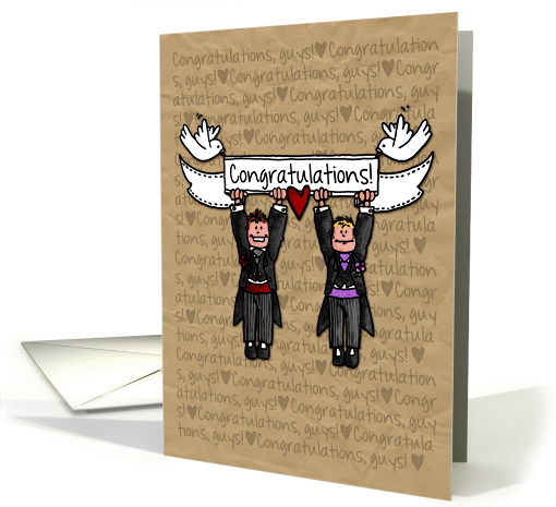 Congratulations - Gay Wedding Couple card (1120482)