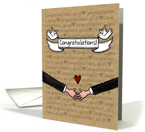 Congratulations - Gay Wedding Couple card (1120484)