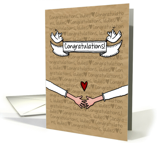 Congratulations - Lesbian Wedding Couple card (1120488)