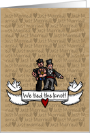 Gay Wedding Announcement - Just Married we tied the knot! card