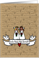 Lesbian Wedding Announcement - Just Married we tied the knot! card