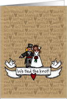 Lesbian Wedding Announcement - Just Married we tied the knot! card