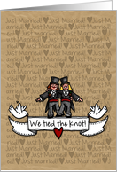 Lesbian Wedding Announcement - Just Married we tied the knot! card