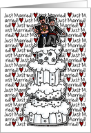 Gay Wedding Announcement - Just Married - wedding cake card