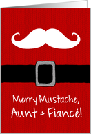 Merry Mustache - Aunt & Fianc card