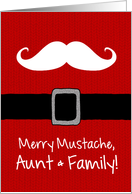 Merry Mustache - Aunt & Family card