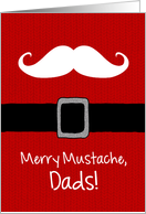Merry Mustache - 2 Dads card