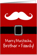 Merry Mustache - Brother & Family card