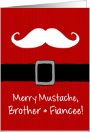 Merry Mustache - Brother & Fiancee card