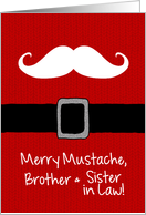 Merry Mustache - Brother & Sister in Law card