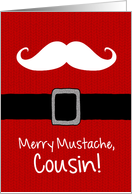Merry Mustache - Cousin card