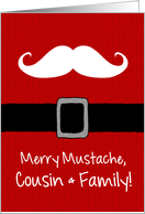Merry Mustache - Cousin & Family card