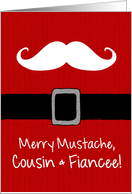 Merry Mustache - Cousin & Fiancee card