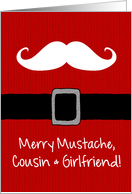 Merry Mustache - Cousin & Girlfriend card