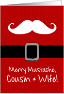 Merry Mustache - Cousin & Wife card