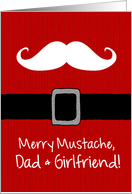 Merry Mustache - Dad & Girlfriend card