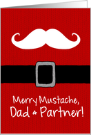 Merry Mustache - Dad & Partner card