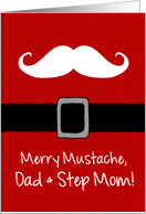 Merry Mustache - Dad & Step Mom card