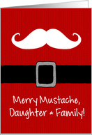 Merry Mustache - Daughter & Family card