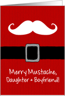 Merry Mustache - Daughter & Boyfriend card