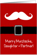 Merry Mustache - Daughter & Partner card