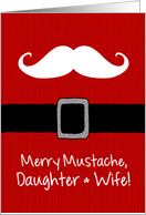 Merry Mustache - Daughter & Wife card