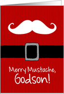 Merry Mustache - Godson card