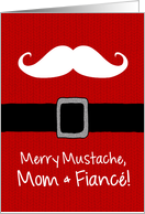 Merry Mustache - Mom & Fianc card