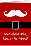 Merry Mustache - Uncle & Girlfriend card