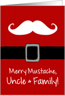 Merry Mustache - Uncle & Family card