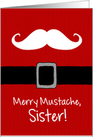 Merry Mustache - Sister card