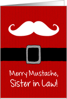 Merry Mustache - Sister in Law card