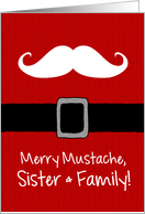 Merry Mustache - Sister & Family card