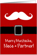 Merry Mustache - Niece & Partner card