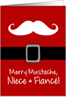 Merry Mustache - Niece & Fianc card