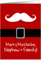 Merry Mustache - Nephew & Family card