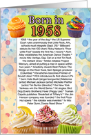 fun facts birthday - 1958 card
