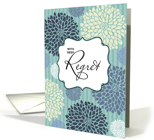 With Deep Regret - Wedding Cancellation Notice card (1218512)