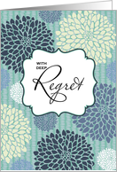 With Deep Regret - Wedding Cancellation Notice card