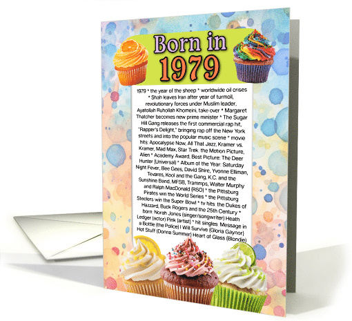 Born in 1979 What Happened in Your Birth Year card (122231)