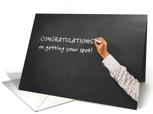 College Acceptance Congratulations - Blackboard card (1240566)