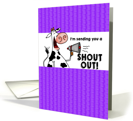Shout Out Cow - Encouragement for Child with Diabetes card (1266982)