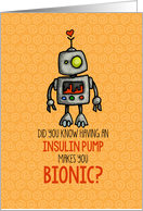 Little Robot - Insulin Pump - Encouragement for Child with Diabetes card
