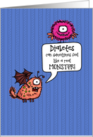 A Real Monster - Encouragement for Child with Diabetes card