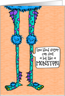 Low Blood Sugar Monster - Encouragement for Child with Diabetes card