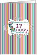 17 Hugs - Happy Birthday card