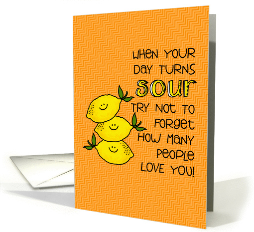 Sour Day - Encouragement for Child with Diabetes card (1275818)