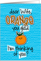 Orange you glad - Wife Thinking of You card