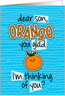 Orange you glad - Son Thinking of You card