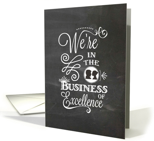 Blackboard Style Excellence - Boss's Day card (1309700)